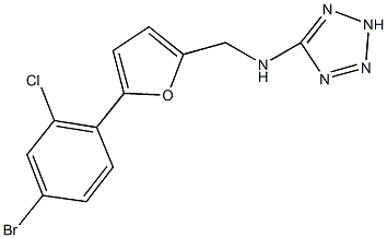 N-{[5-(4-bromo-2-chlorophenyl)-2-furyl]methyl}-N-(2H-tetraazol-5-yl)amine Struktur