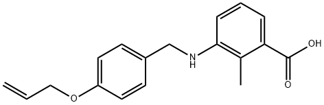 3-{[4-(allyloxy)benzyl]amino}-2-methylbenzoic acid Struktur