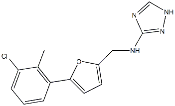 N-{[5-(3-chloro-2-methylphenyl)-2-furyl]methyl}-N-(1H-1,2,4-triazol-3-yl)amine Struktur