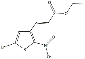 ethyl 3-{5-bromo-2-nitro-3-thienyl}acrylate Struktur