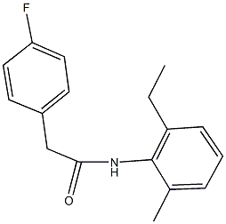 N-(2-ethyl-6-methylphenyl)-2-(4-fluorophenyl)acetamide Struktur