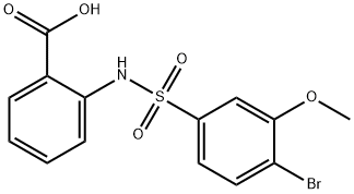 2-{[(4-bromo-3-methoxyphenyl)sulfonyl]amino}benzoic acid Struktur