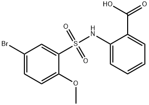 2-{[(5-bromo-2-methoxyphenyl)sulfonyl]amino}benzoic acid Struktur