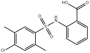 2-{[(4-chloro-2,5-dimethylphenyl)sulfonyl]amino}benzoic acid Struktur