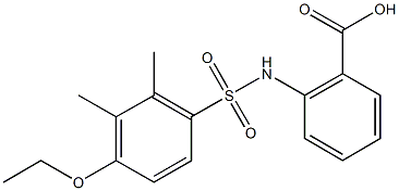 2-{[(4-ethoxy-2,3-dimethylphenyl)sulfonyl]amino}benzoic acid Struktur