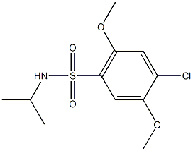 4-chloro-N-isopropyl-2,5-dimethoxybenzenesulfonamide Struktur