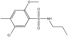 5-chloro-2-methoxy-4-methyl-N-propylbenzenesulfonamide Struktur