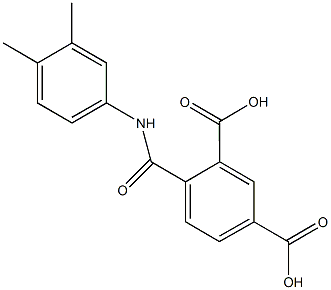 4-[(3,4-dimethylanilino)carbonyl]isophthalic acid Struktur