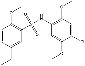 N-(4-chloro-2,5-dimethoxyphenyl)-5-ethyl-2-methoxybenzenesulfonamide Struktur