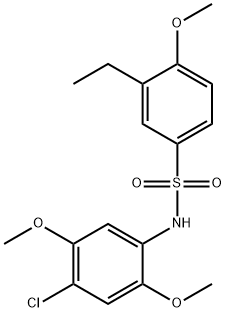 N-(4-chloro-2,5-dimethoxyphenyl)-3-ethyl-4-methoxybenzenesulfonamide Struktur