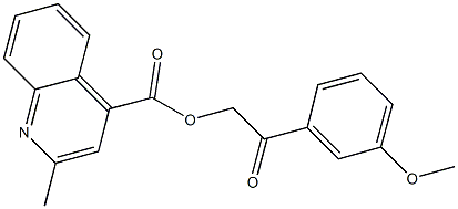 2-(3-methoxyphenyl)-2-oxoethyl 2-methyl-4-quinolinecarboxylate Struktur