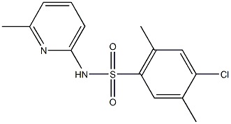 4-chloro-2,5-dimethyl-N-(6-methyl-2-pyridinyl)benzenesulfonamide Struktur