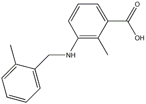 2-methyl-3-[(2-methylbenzyl)amino]benzoic acid Struktur