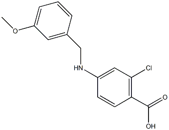 2-chloro-4-[(3-methoxybenzyl)amino]benzoic acid Struktur