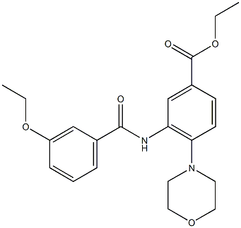 ethyl 3-[(3-ethoxybenzoyl)amino]-4-(4-morpholinyl)benzoate Struktur