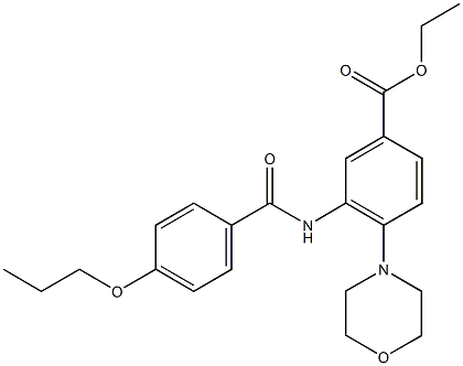 ethyl 4-(4-morpholinyl)-3-[(4-propoxybenzoyl)amino]benzoate Struktur