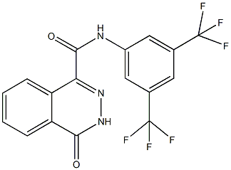 N-[3,5-bis(trifluoromethyl)phenyl]-4-oxo-3,4-dihydro-1-phthalazinecarboxamide Struktur