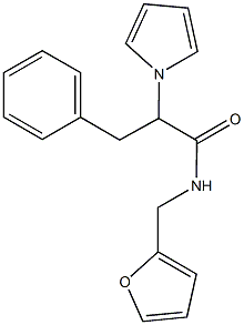 N-(2-furylmethyl)-3-phenyl-2-(1H-pyrrol-1-yl)propanamide Struktur