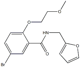 5-bromo-N-(2-furylmethyl)-2-(2-methoxyethoxy)benzamide Struktur