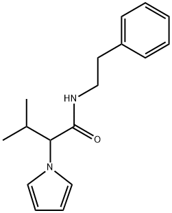 3-methyl-N-(2-phenylethyl)-2-(1H-pyrrol-1-yl)butanamide Struktur