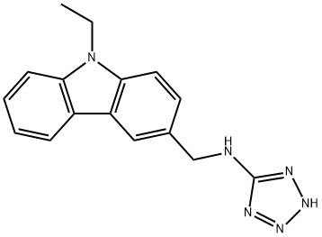 N-[(9-ethyl-9H-carbazol-3-yl)methyl]-N-(1H-tetraazol-5-yl)amine Struktur