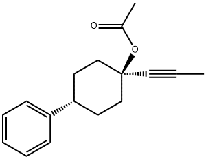 4-phenyl-1-(1-propynyl)cyclohexyl acetate Struktur