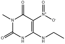 6-(ethylamino)-5-(nitro)-3-methylpyrimidine-2,4(1H,3H)-dione Struktur