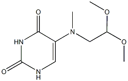 5-[(2,2-dimethoxyethyl)(methyl)amino]pyrimidine-2,4(1H,3H)-dione Struktur