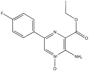 ethyl 3-amino-6-(4-fluorophenyl)pyrazine-2-carboxylate 4-oxide Struktur