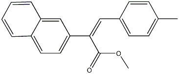 methyl 3-(4-methylphenyl)-2-(2-naphthyl)acrylate Struktur