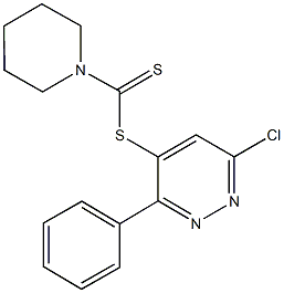 6-chloro-3-phenylpyridazin-4-yl piperidine-1-carbodithioate Struktur