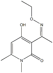 3-(N-ethoxyethanimidoyl)-4-hydroxy-1,6-dimethylpyridin-2(1H)-one Struktur