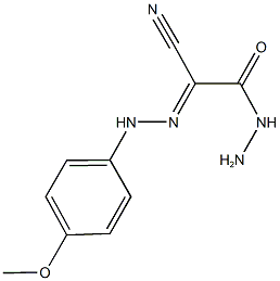 2-cyano-2-[(4-methoxyphenyl)hydrazono]acetohydrazide Struktur