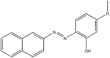 5-methoxy-2-(2-naphthyldiazenyl)phenol Struktur