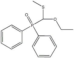 ethoxy(methylsulfanyl)methyl(diphenyl)phosphine oxide Struktur