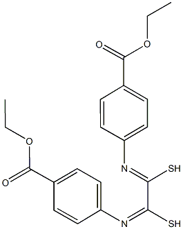 N~1~,N~2~-bis[4-(ethoxycarbonyl)phenyl]ethanediimidothioic acid Struktur