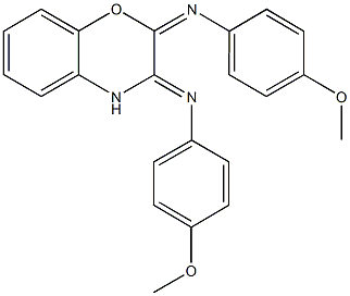 4-methoxy-N-(2-[(4-methoxyphenyl)imino]-2H-1,4-benzoxazin-3(4H)-ylidene)aniline Struktur