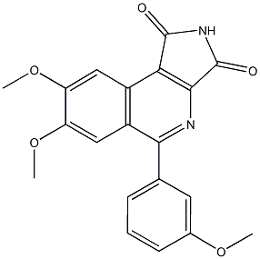 7,8-dimethoxy-5-(3-methoxyphenyl)-1H-pyrrolo[3,4-c]isoquinoline-1,3(2H)-dione Struktur