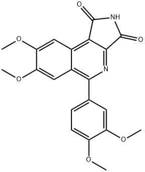 5-(3,4-dimethoxyphenyl)-7,8-dimethoxy-1H-pyrrolo[3,4-c]isoquinoline-1,3(2H)-dione Struktur