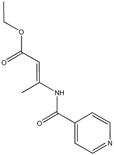 ethyl 3-(isonicotinoylamino)but-2-enoate Struktur