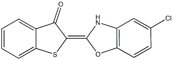 2-(5-chloro-1,3-benzoxazol-2(3H)-ylidene)-1-benzothiophen-3(2H)-one Struktur