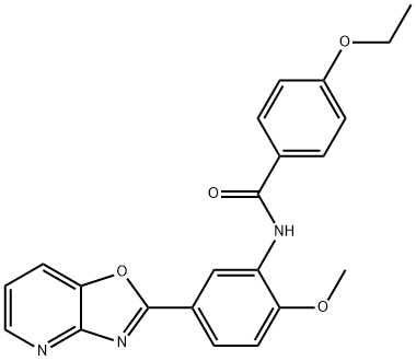 4-ethoxy-N-(2-methoxy-5-[1,3]oxazolo[4,5-b]pyridin-2-ylphenyl)benzamide Struktur