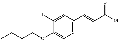 3-(4-butoxy-3-iodophenyl)acrylic acid Struktur