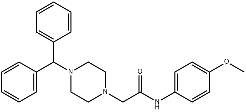 2-(4-benzhydryl-1-piperazinyl)-N-(4-methoxyphenyl)acetamide Struktur