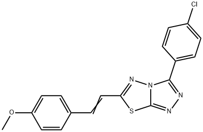 4-{2-[3-(4-chlorophenyl)[1,2,4]triazolo[3,4-b][1,3,4]thiadiazol-6-yl]vinyl}phenyl methyl ether Struktur