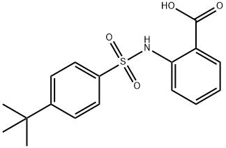 2-{[(4-tert-butylphenyl)sulfonyl]amino}benzoic acid Struktur