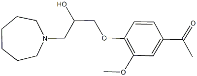 1-{4-[3-(1-azepanyl)-2-hydroxypropoxy]-3-methoxyphenyl}ethanone Struktur