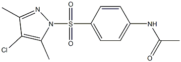 N-{4-[(4-chloro-3,5-dimethyl-1H-pyrazol-1-yl)sulfonyl]phenyl}acetamide Struktur