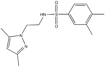 N-[2-(3,5-dimethyl-1H-pyrazol-1-yl)ethyl]-3,4-dimethylbenzenesulfonamide Struktur