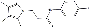 N-(4-fluorophenyl)-3-(3,4,5-trimethyl-1H-pyrazol-1-yl)propanamide Struktur